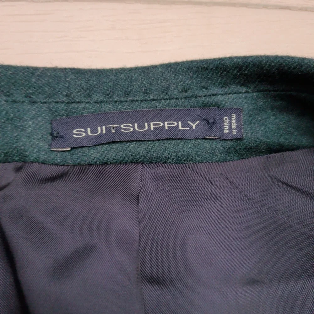 Suitsupply Havana Double Breasted Blazer 46L (Fits 40) Green Wool VBC